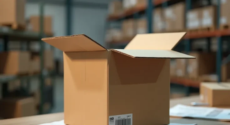 Resi e-commerce: tre errori di packaging che partono prima della spedizione 1 Pacco e-commerce reso su un tavolo di controllo in magazzino con packaging in cartotecnica e scatola danneggiata